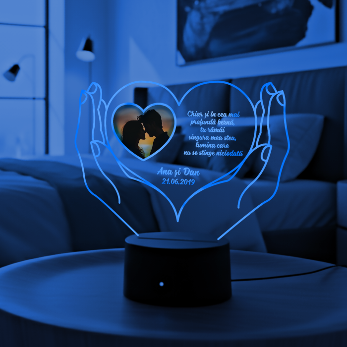 Lampa 3D LED personalizata pentru cupluri [1]