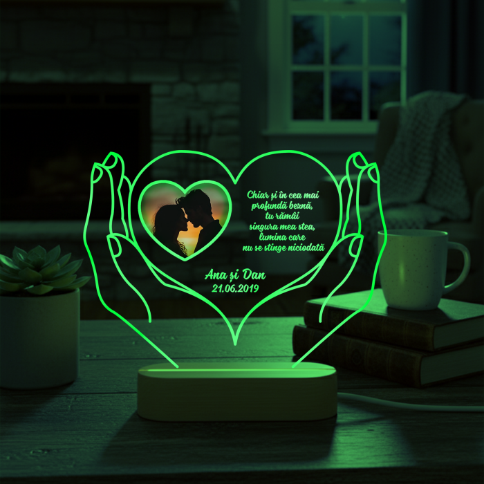 Lampa 3D LED personalizata pentru cupluri [2]