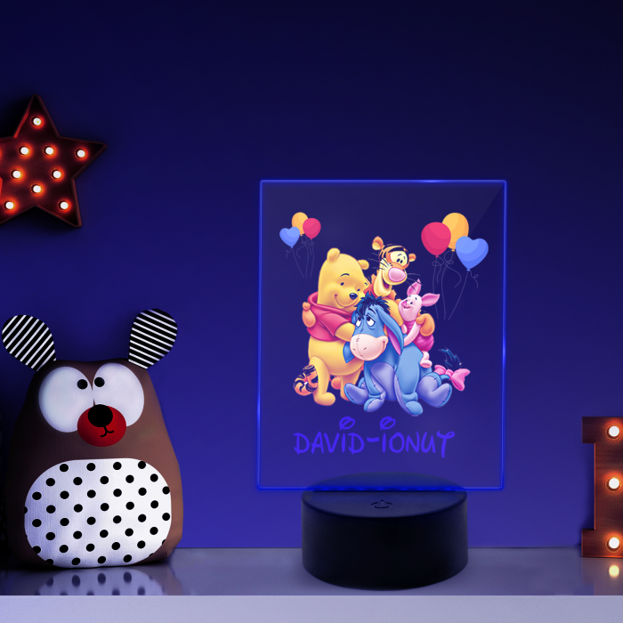 Lampa personalizata 3D cu winnie the pooh [2]