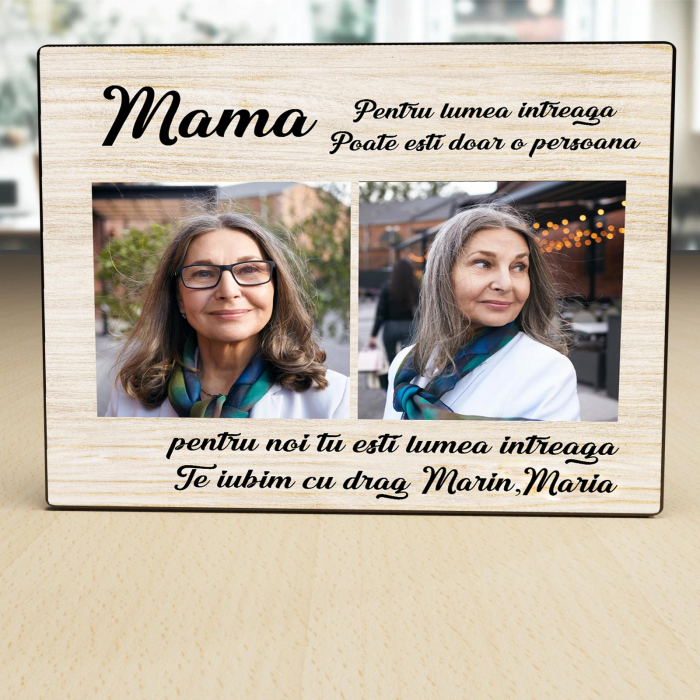 Placheta Personalizata Pentru mama 2 poze si text [2]