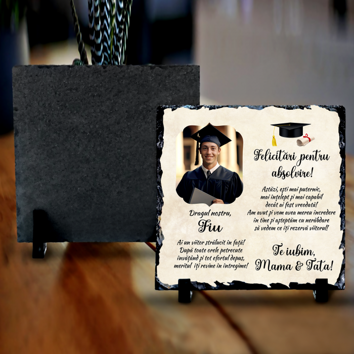 Placa de ardezie personalizata felicitari pentru absolvire [2]