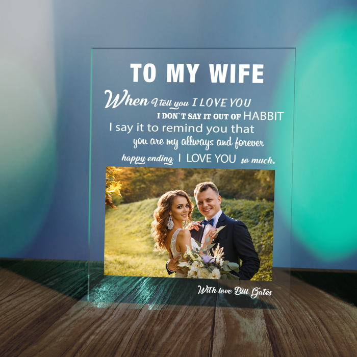 Placheta personalizata cu model sotie poza nume [2]