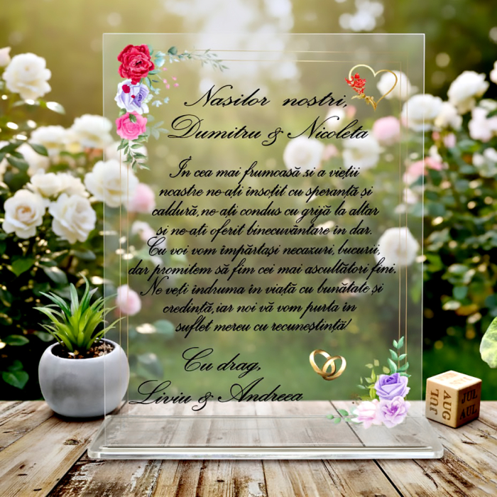 Placheta personalizata text, nume pentru Nasi [1]