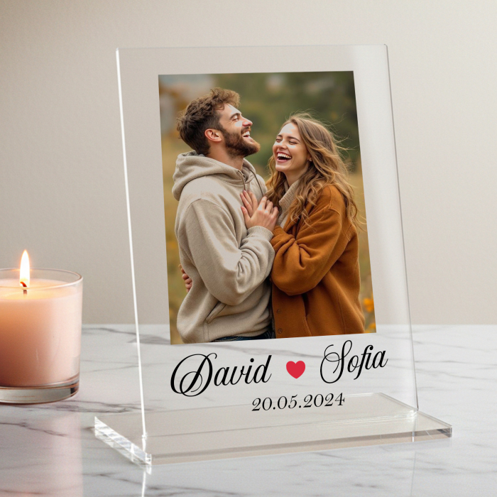 Rama plexiglas personalizata cu nume data si poza [2]