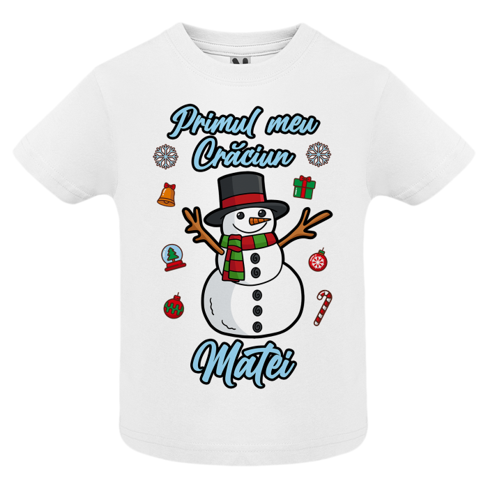 Set 3 tricouri Primul meu Craciun cu Om de Zapada [3]