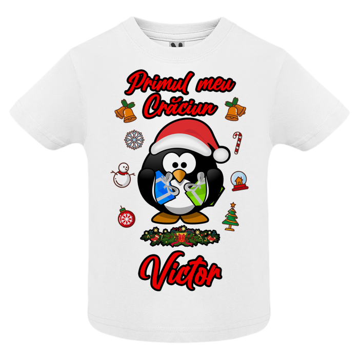 Set 3 tricouri Primul meu Craciun cu Pinguin [3]