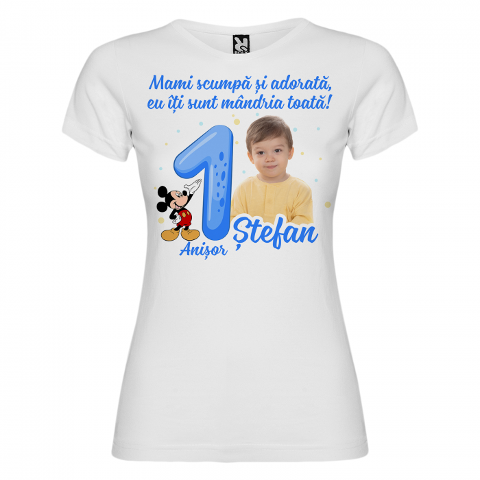 Set de 5 tricouri aniversare pentru parinti,si copil, personalizate cu nume, varsta, mesaj si poza.``Am un anisor si scap de motisor`` [3]