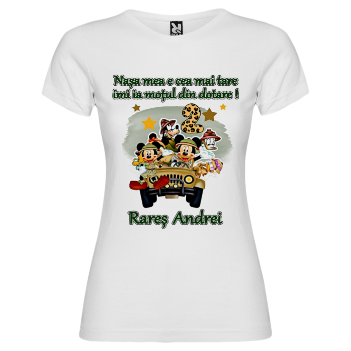 Set de 5 tricouri personalizate pentru nasi, parinti si copil Mickey Safari [7]