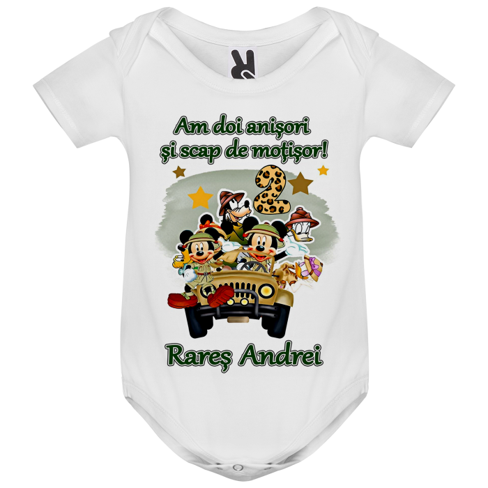 Set de 5 tricouri personalizate pentru nasi, parinti si copil Mickey Safari [3]