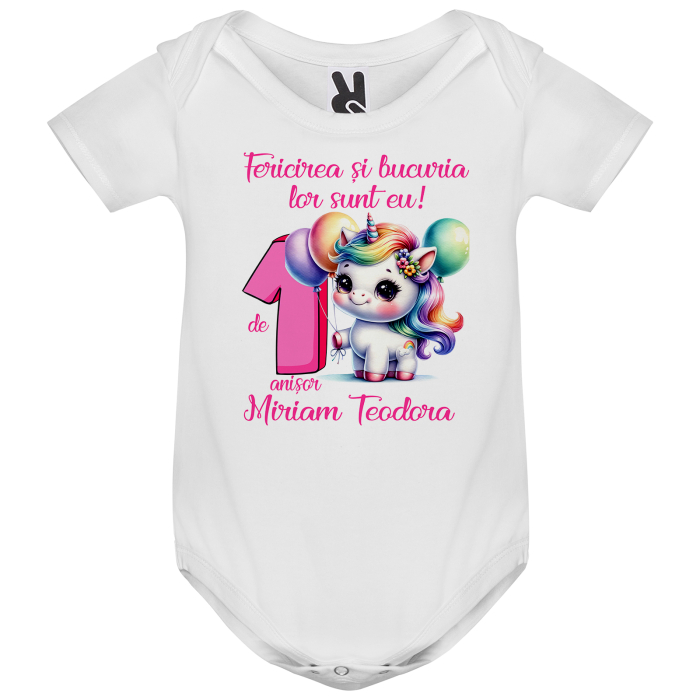 Set de 3 tricouri personalizate pentru parinti si copil Baby Unicorn [3]