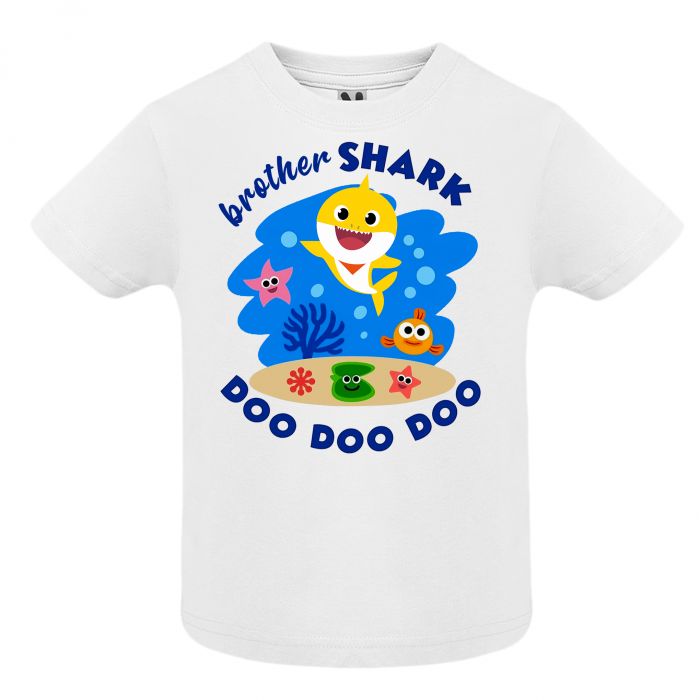 Set de 5 tricouri aniversare pentru nasi,parinti si copil,personalizate cu model Shark [5]