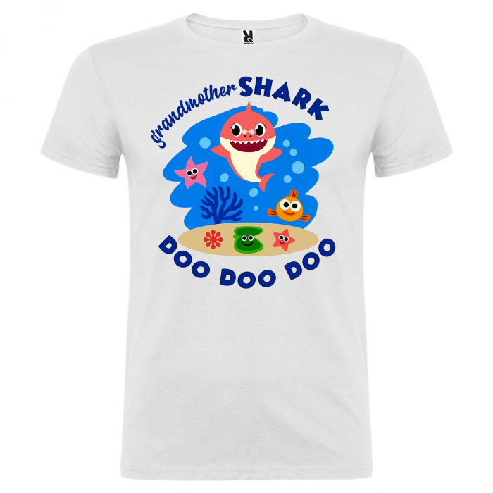 Set de 5 tricouri aniversare pentru nasi,parinti si copil,personalizate cu model Shark [2]