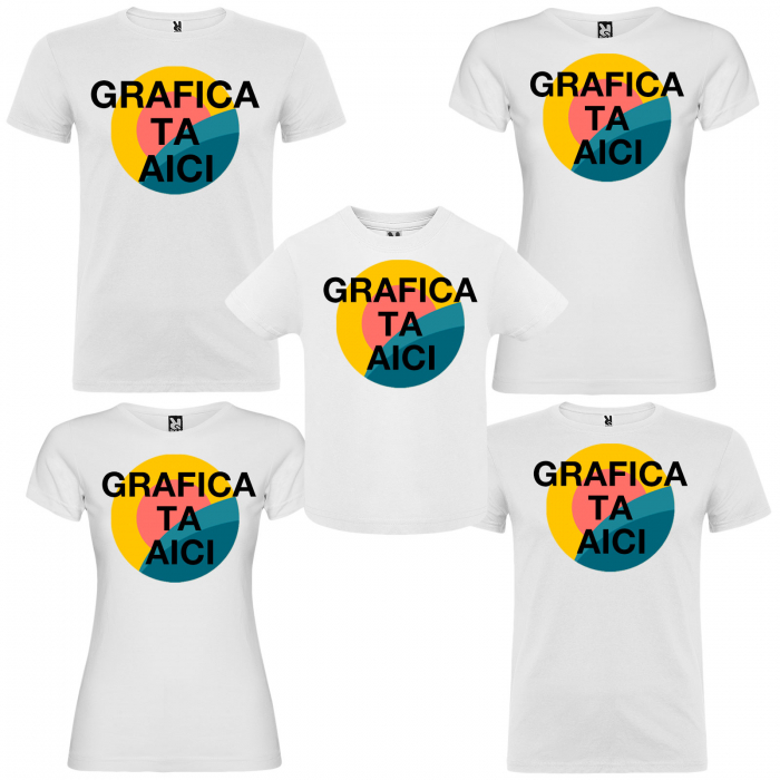 Set de 5 tricouri aniversare pentru nasi,parinti si copil,personalizate cu model [3]