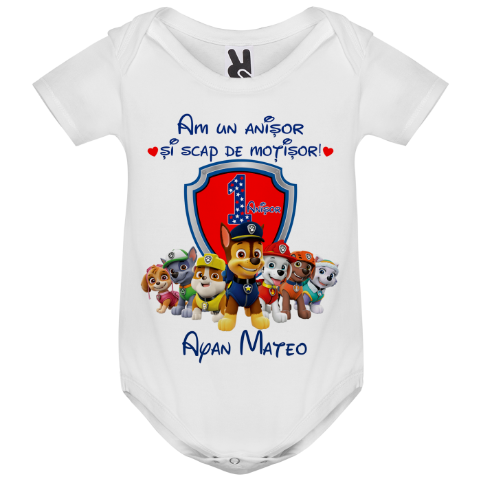 Set de 5 tricouri personalizate pentru nasi, parinti si copil Paw Patrol Logo [3]