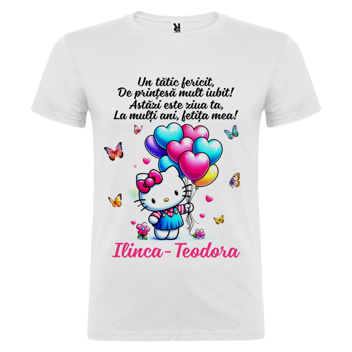 Set de 5 tricouri personalizate pentru nasi, parinti si copil Hello Kitty [6]