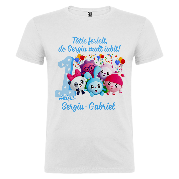 Set de 5 tricouri personalizate pentru nasi, parinti si copil  Baby Riki [6]