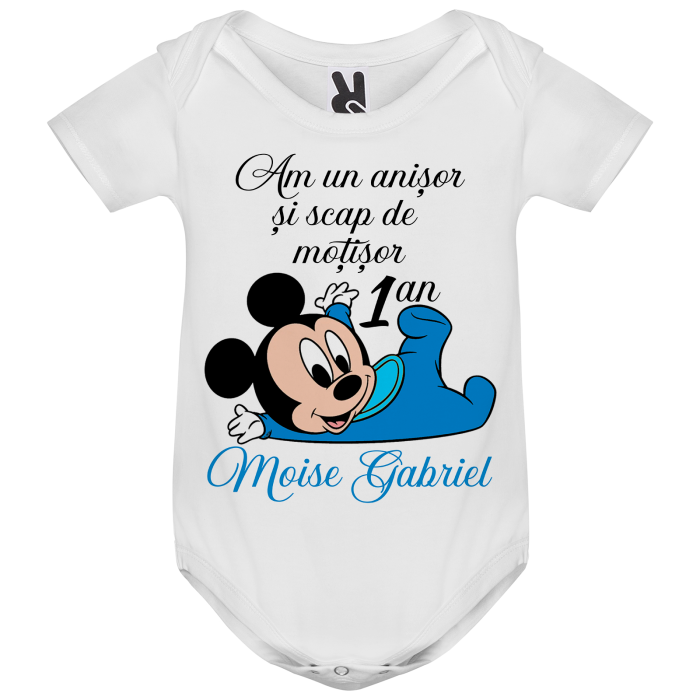 Set de 5 tricouri personalizate pentru nasi, parinti si copil Baby Mickey [3]