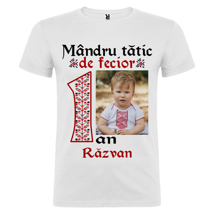 Set de 5 tricouri personalizate pentru nasi, parinti si copil Model Traditional [6]