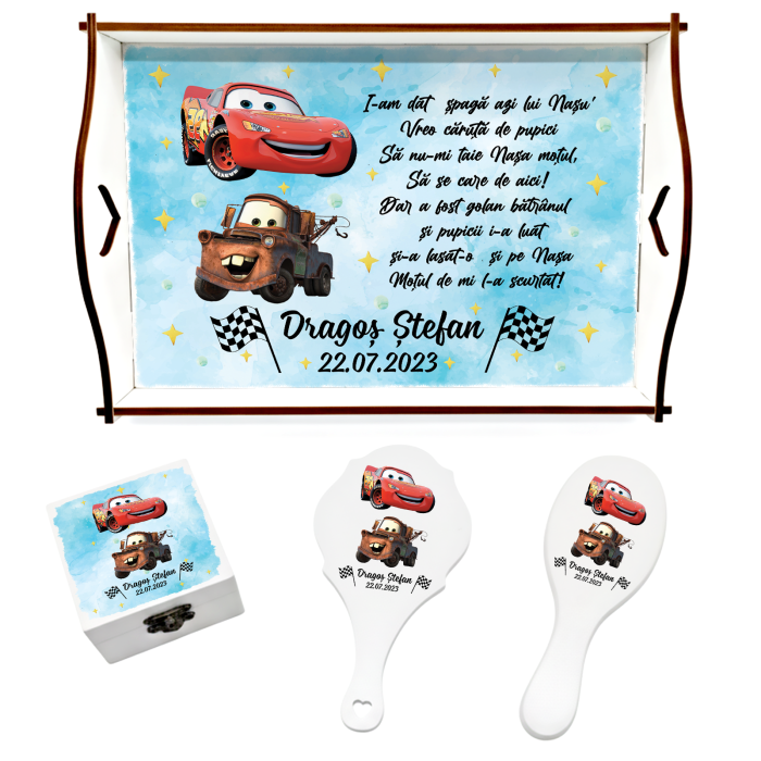 Set de 5 tricouri personalizate pentru nasi, parinti si copil Cars [10]