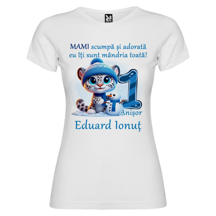 Set de 5 tricouri personalizate pentru nasi, parinti si copil cu Animalute Iarna [5]