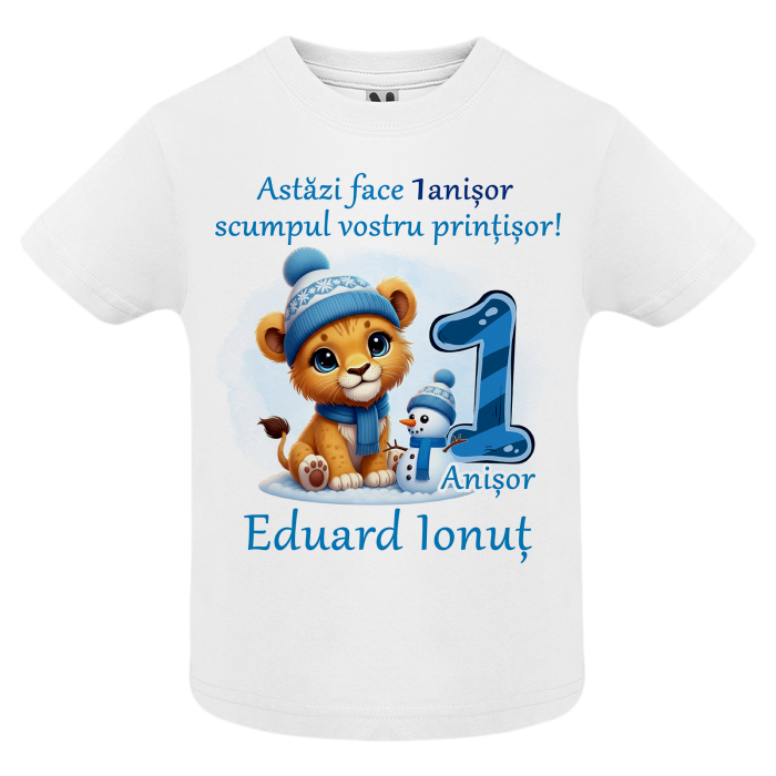 Set de 5 tricouri personalizate pentru nasi, parinti si copil cu Animalute Iarna [4]