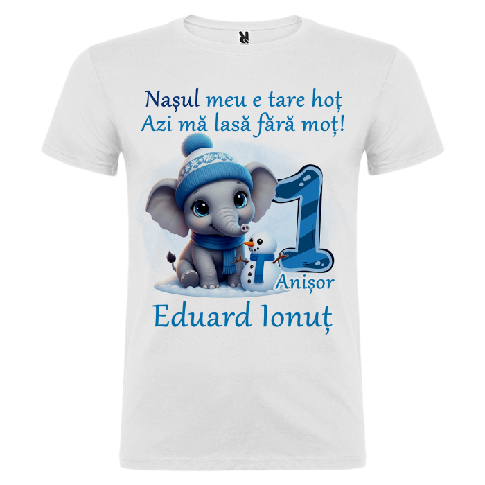 Set de 5 tricouri personalizate pentru nasi, parinti si copil cu Animalute Iarna [8]