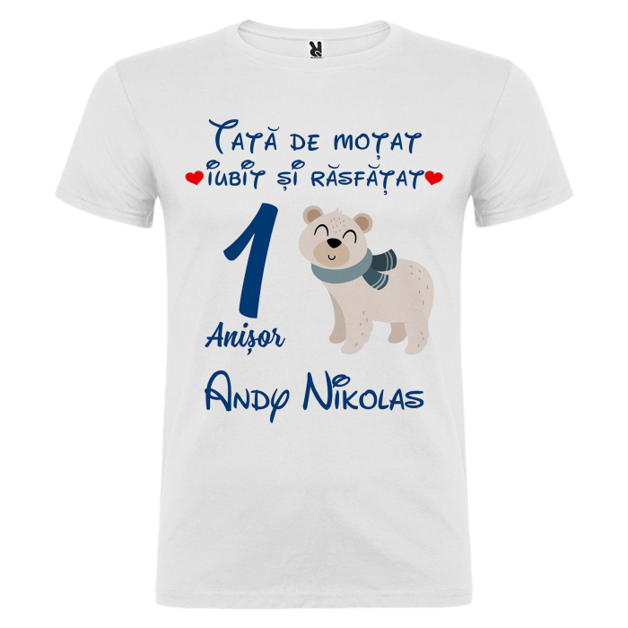 Set de 5 tricouri personalizate pentru nasi, parinti si copil cu Animalute Polare [6]