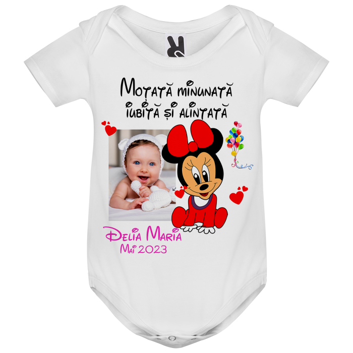 Set de 5 tricouri personalizate pentru nasi, parinti si copil Mickey cu Poza [3]