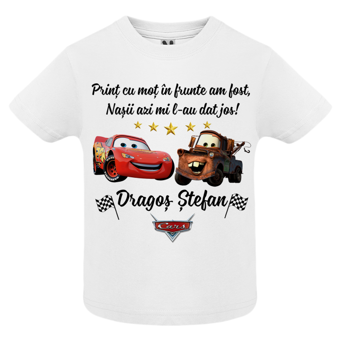 Set de 5 tricouri personalizate pentru nasi, parinti si copil Cars [4]