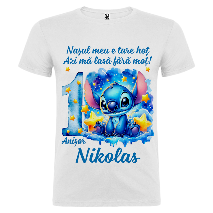 Set de 5 tricouri personalizate pentru nasi, parinti si copil Stitch [8]