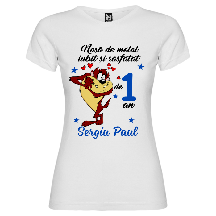 Set de 5 tricouri personalizate pentru nasi, parinti si copil Taz [7]