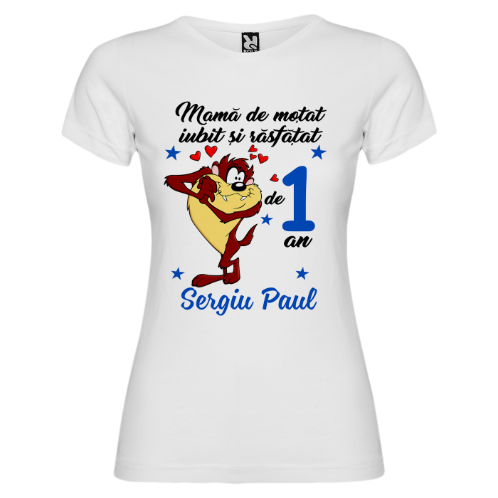 Set de 5 tricouri personalizate pentru nasi, parinti si copil Taz [5]