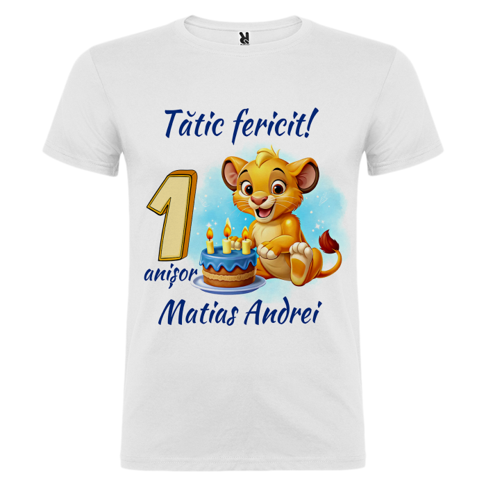 Set de 5 tricouri personalizate pentru nasi, parinti si copil Lion [6]