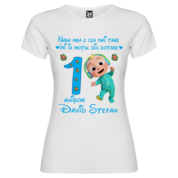 Set de 5 tricouri personalizate pentru nasi, parinti si copil Cocomelon [7]