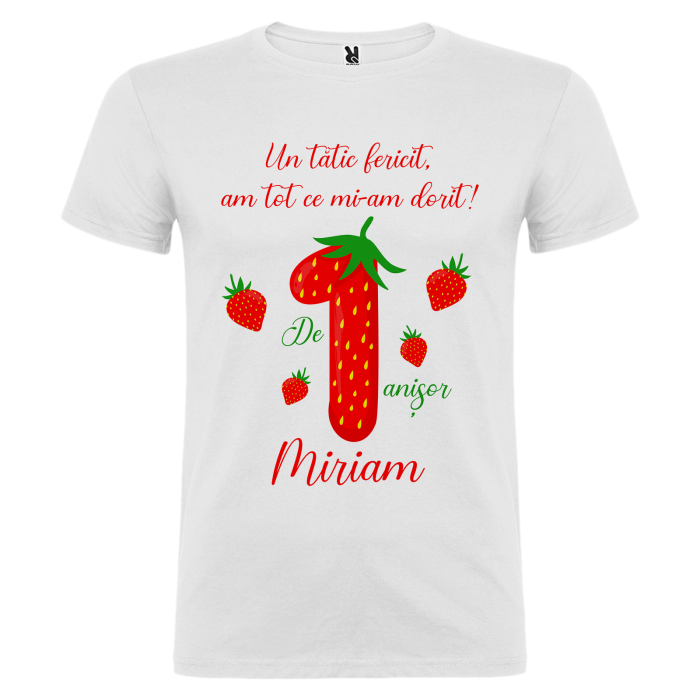 Set de 5 tricouri personalizate pentru nasi, parinti si copil Capsunica [6]
