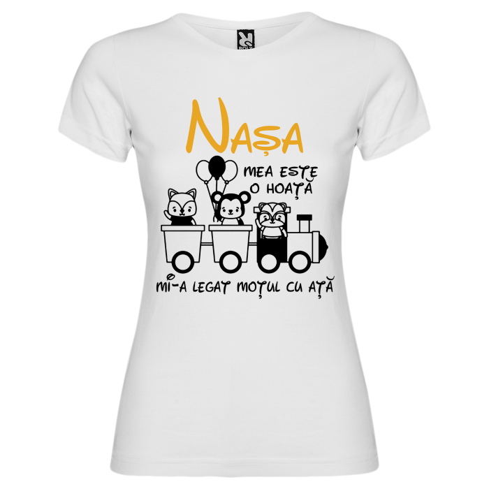 Set de 5 tricouri personalizate pentru nasi, parinti si copil Trenulet [7]