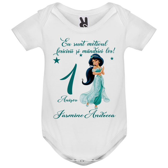 Set de 5 tricouri personalizate pentru nasi, parinti si copil cu Printesa Jasmine [3]