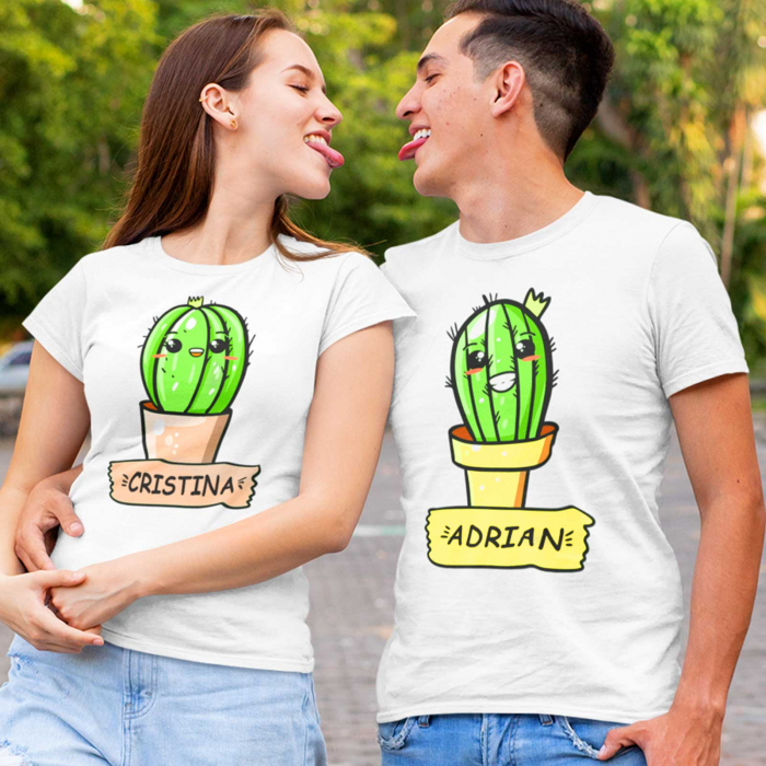 Set tricouri cuplu  Cactus cu nume [1]