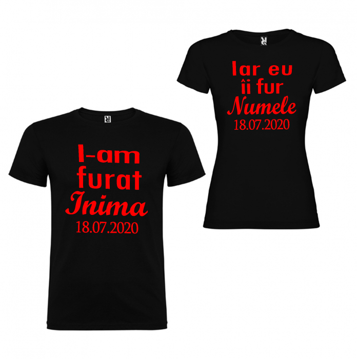 Set Tricouri Cuplu   I-AM FURAT INIMA [2]