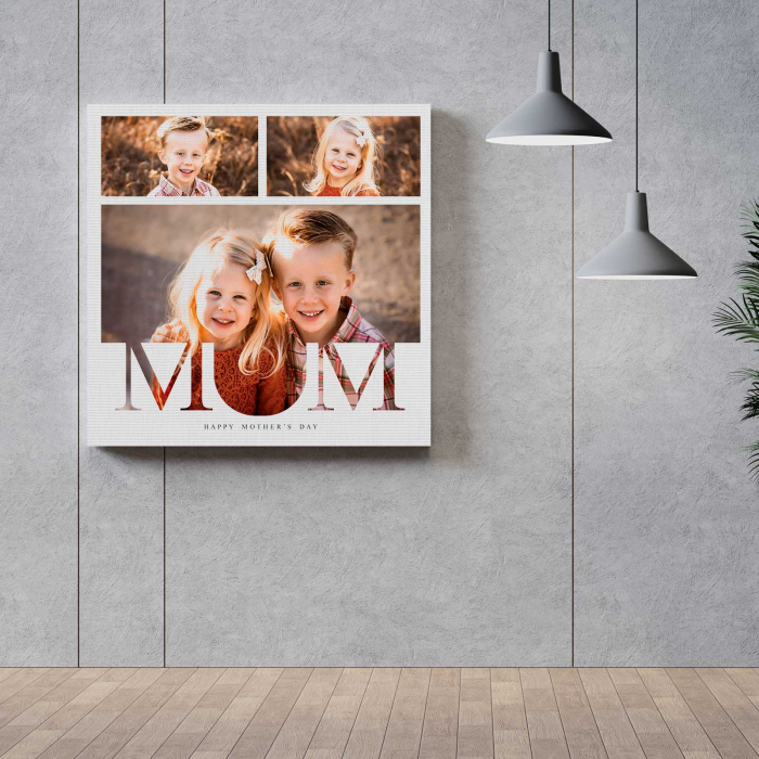 Tablou Canvas personalizat colaj de 3 poze Ziua Mamei [2]