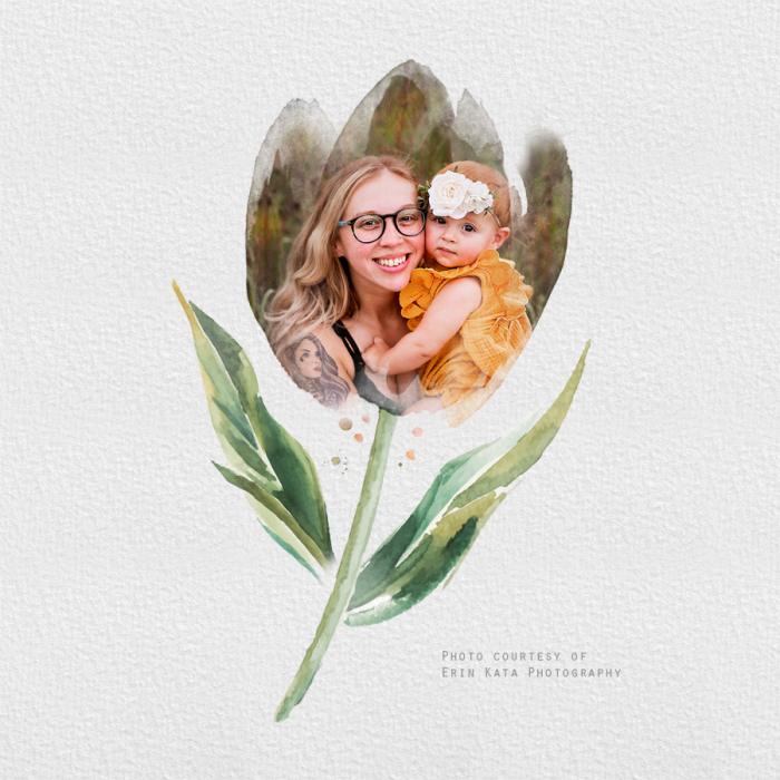 Tablou canvas personalizat model watercolor cu poza [2]