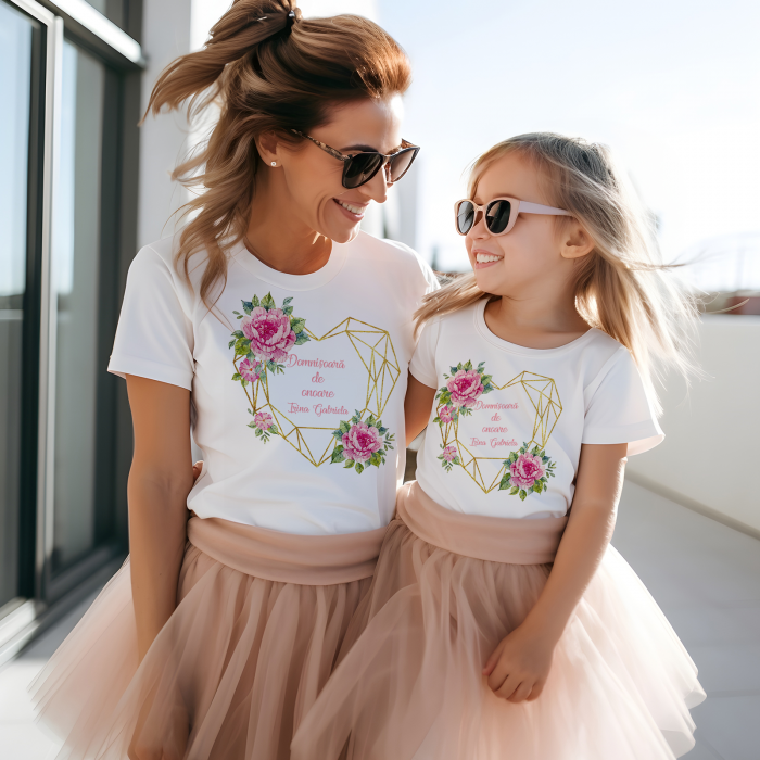 Tricou personalizat Domnisoara de onoare Nume si inima [4]