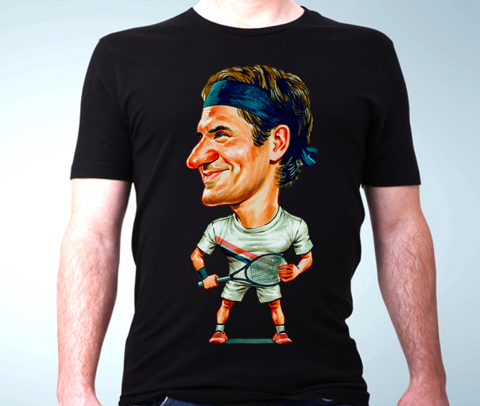 Tricou caricatura Roger Federer [2]