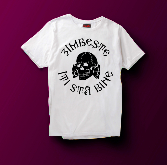 Tricou ZAMBESTE ITI STA BINE SKULL [2]