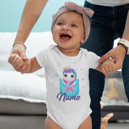 Body personalizat cu nume si unicorn