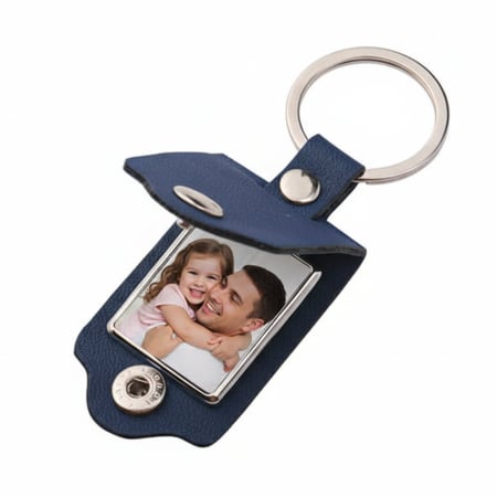 CRACIUN - Breloc din piele personalizat cu poza