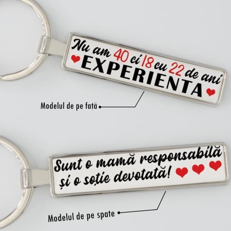 Breloc personalizat "Sunt o mama responsabila" [1]