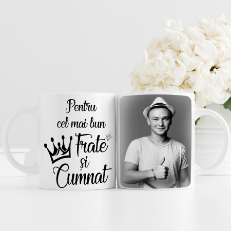 Căni personalizate - Cana personalizata cu poza si model Pentru cel mai bun frate