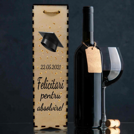 Cutie de vin personalizata cu model absolvire [0]