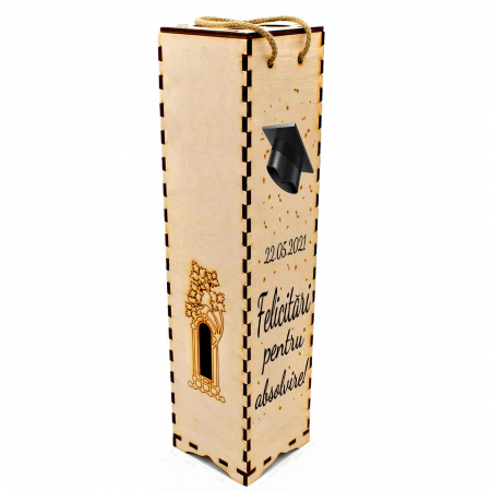 Cutie de vin personalizata cu model absolvire [2]